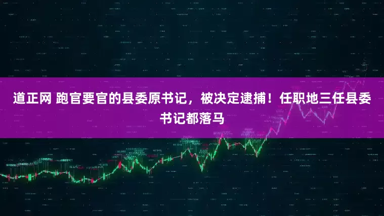 道正网 跑官要官的县委原书记，被决定逮捕！任职地三任县委书记都落马